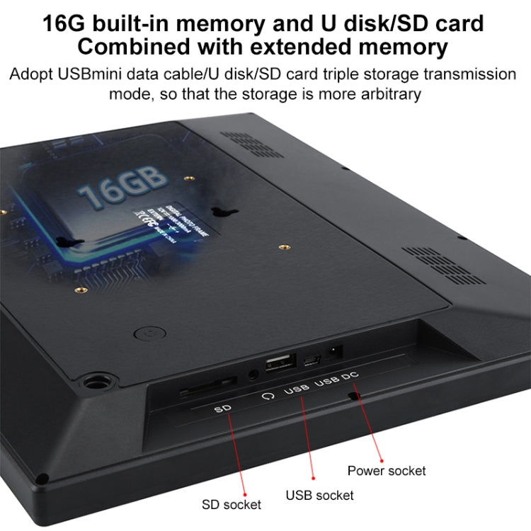 Moldura Digital de Fotos WiFi Cloud com Ecrã IPS de 15 polegadas, RK3126C Quad Core até 1,5GHz, Android 6.0, 1GB+16GB, Ficha AU, Ficha US, Ficha UE, Ficha UK