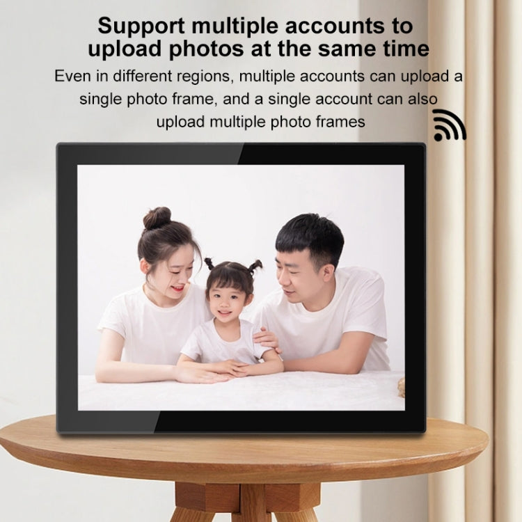 Moldura Digital de Fotos WiFi Cloud com Ecrã IPS de 15 polegadas, RK3126C Quad Core até 1,5GHz, Android 6.0, 1GB+16GB, Ficha AU, Ficha US, Ficha UE, Ficha UK