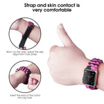 Pulseira de Relógio em Nylon com Fecho de Gancho e Loop de Trança Simples Paracord, Para Apple Watch Series 8&7 41mm / SE 2&6&SE&5&4 40mm, Para Apple Watch Ultra 49mm / Series 8&7 45mm / SE 2&6&SE&5&4 44mm