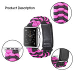 Pulseira de Relógio em Nylon com Fecho de Gancho e Loop de Trança Simples Paracord, Para Apple Watch Series 8&7 41mm / SE 2&6&SE&5&4 40mm, Para Apple Watch Ultra 49mm / Series 8&7 45mm / SE 2&6&SE&5&4 44mm
