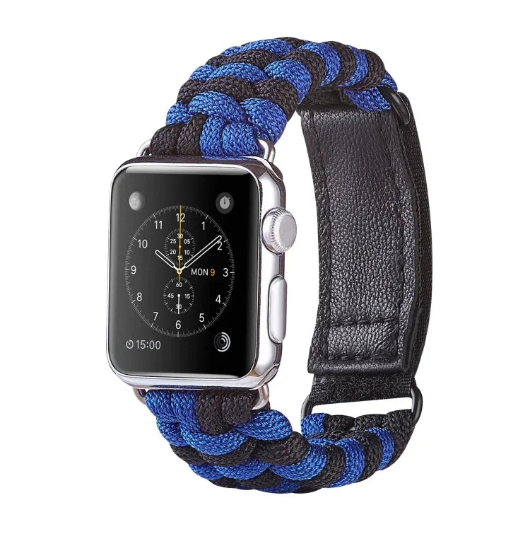 Pulseira de Relógio em Nylon com Fecho de Gancho e Loop de Trança Simples Paracord, Para Apple Watch Series 8&7 41mm / SE 2&6&SE&5&4 40mm, Para Apple Watch Ultra 49mm / Series 8&7 45mm / SE 2&6&SE&5&4 44mm