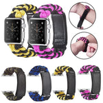 Pulseira de Relógio em Nylon com Fecho de Gancho e Loop de Trança Simples Paracord, Para Apple Watch Series 8&7 41mm / SE 2&6&SE&5&4 40mm, Para Apple Watch Ultra 49mm / Series 8&7 45mm / SE 2&6&SE&5&4 44mm