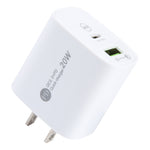Carregador de Carga Rápida com Interface USB-C/Type-C+QC 3.0 USB 20W PD, Especificação: Ficha US