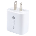Carregador de Carga Rápida com Interface USB-C/Type-C+QC 3.0 USB 20W PD, Especificação: Ficha US