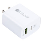 Carregador de Carga Rápida com Interface USB-C/Type-C+QC 3.0 USB 20W PD, Especificação: Ficha US