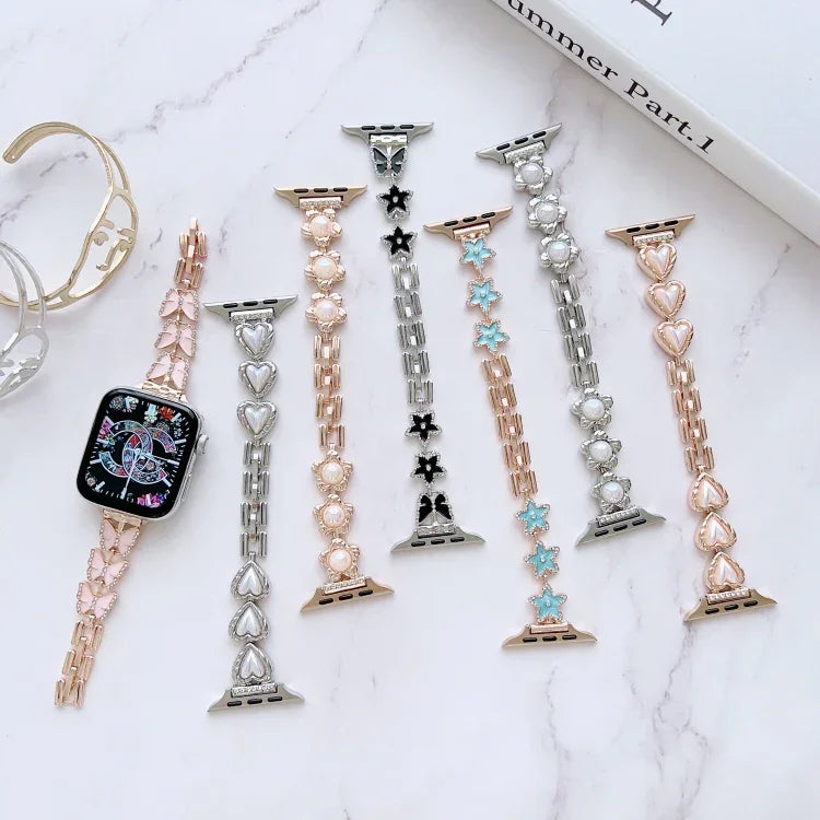 Pulseira de Relógio em Bracelete Metálica, Para Apple Watch Series 8&7 45mm / SE 2&6&SE&5&4 44mm, Para Apple Watch Series 8&7 41mm / SE 2&6&SE&5&4 40mm