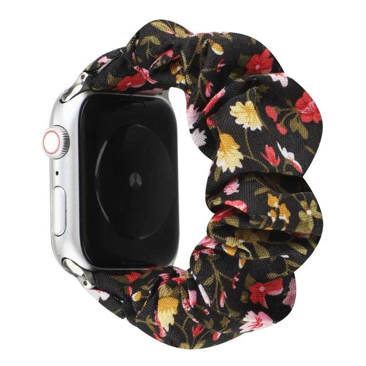 Correia de Relógio em Tecido com Padrão de Flor às Quadrículas, Para Apple Watch Ultra 49mm / Série 8&7 45mm / SE 2&6&SE&5&4 44mm / 3&2&1 42mm, Para Apple Watch Série 8&7 41mm / SE 2&6&SE&5&4 40mm / 3&2&1 38mm