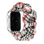 Correia de Relógio em Tecido com Padrão de Flor às Quadrículas, Para Apple Watch Ultra 49mm / Série 8&7 45mm / SE 2&6&SE&5&4 44mm / 3&2&1 42mm, Para Apple Watch Série 8&7 41mm / SE 2&6&SE&5&4 40mm / 3&2&1 38mm