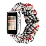 Correia de Relógio em Tecido com Padrão de Flor às Quadrículas, Para Apple Watch Ultra 49mm / Série 8&7 45mm / SE 2&6&SE&5&4 44mm / 3&2&1 42mm, Para Apple Watch Série 8&7 41mm / SE 2&6&SE&5&4 40mm / 3&2&1 38mm
