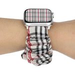 Correia de Relógio em Tecido com Padrão de Flor às Quadrículas, Para Apple Watch Ultra 49mm / Série 8&7 45mm / SE 2&6&SE&5&4 44mm / 3&2&1 42mm, Para Apple Watch Série 8&7 41mm / SE 2&6&SE&5&4 40mm / 3&2&1 38mm