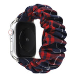 Correia de Relógio em Tecido com Padrão de Flor às Quadrículas, Para Apple Watch Ultra 49mm / Série 8&7 45mm / SE 2&6&SE&5&4 44mm / 3&2&1 42mm, Para Apple Watch Série 8&7 41mm / SE 2&6&SE&5&4 40mm / 3&2&1 38mm