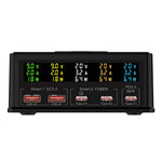 868H Carregador Multiportas 6 em 1 160W 3 PD Type-C + 2 USB QC3.0, 868H