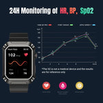 Rogbid Tank S2 Smartwatch com Ecrã IPS de 1,83 polegadas, Suporta Chamadas Bluetooth / Pressão Arterial / Monitorização do Sono, S2 (Preto)