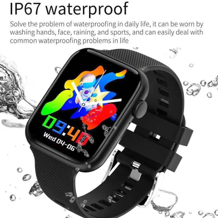 HT15 Smartwatch com Pulseira de Silicone de 1,85 polegadas Resistente à Água IP67, Suporta Chamadas Bluetooth / Monitorização do Sono