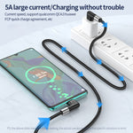 A9 Cabo de Dados com Duplo Cotovelo USB-C/Type-C para 8 Pinos 30W, 0,5m, 1m, 2m, 3m