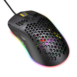 HXSJ X600 Rato Gaming Com Fios com Programação Macro RGB Luminoso 6 Teclas, X600