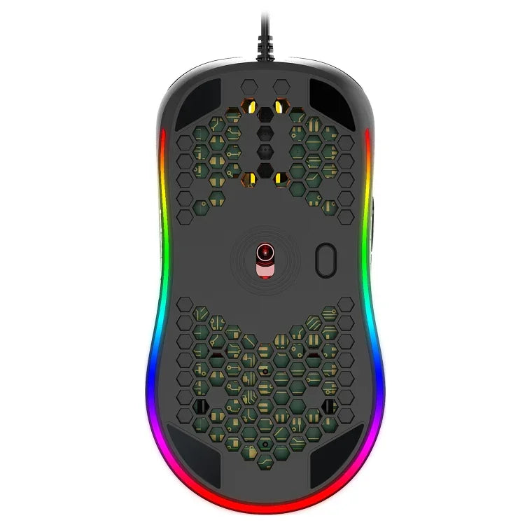 HXSJ X600 Rato Gaming Com Fios com Programação Macro RGB Luminoso 6 Teclas, X600