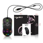 HXSJ X600 Rato Gaming Com Fios com Programação Macro RGB Luminoso 6 Teclas, X600