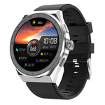 BM01 Smartwatch com pulseira de silicone de 1,45 polegadas IP68 à prova de água Suporta chamada Bluetooth / NFC, Pulseira de silicone (Prateado), Pulseira de silicone (Preto)