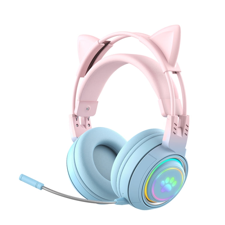 T25 RGB Auscultadores Bluetooth Sem Fios Estéreo com Orelhas de Gato e Microfone Destacável