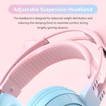 T25 RGB Auscultadores Bluetooth Sem Fios Estéreo com Orelhas de Gato e Microfone Destacável