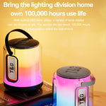 Coluna Bluetooth Sem Fios com Subwoofer T&G TG376 para Exterior, Luz LED RGB Multicolorida Portátil