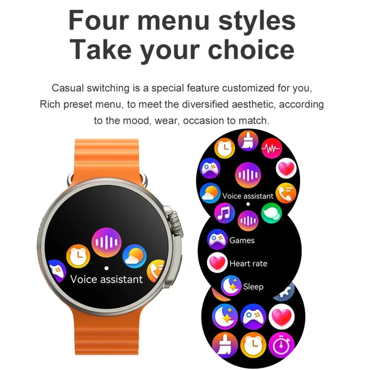 K9 Ultra Pro Smartwatch com pulseira de silicone de 1,39 polegadas IP67 à prova de água Suporta chamada Bluetooth / NFC