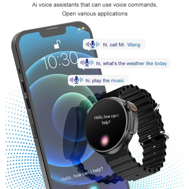 K9 Ultra Pro Smartwatch com pulseira de silicone de 1,39 polegadas IP67 à prova de água Suporta chamada Bluetooth / NFC