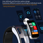 K60 Smartwatch destacável com auricular e pulseira de couro de 1,08 polegadas à prova de água Suporta chamada Bluetooth, Pulseira de couro (Preto Prateado), Pulseira de couro (Castanho), Pulseira de couro (Preto), Pulseira de couro (Castanho Prateado)