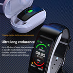 K60 Smartwatch destacável com auricular e pulseira de couro de 1,08 polegadas à prova de água Suporta chamada Bluetooth, Pulseira de couro (Preto Prateado), Pulseira de couro (Castanho), Pulseira de couro (Preto), Pulseira de couro (Castanho Prateado)