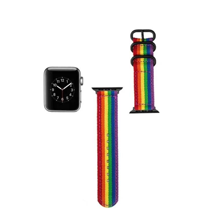 Pulseira de Relógio em Lona com Fivela Preta, Para Apple Watch Series 8&7 41mm, Para Apple Watch Series 8&7 45mm