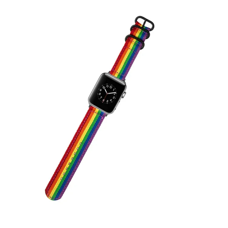 Pulseira de Relógio em Lona com Fivela Preta, Para Apple Watch Series 8&7 41mm, Para Apple Watch Series 8&7 45mm