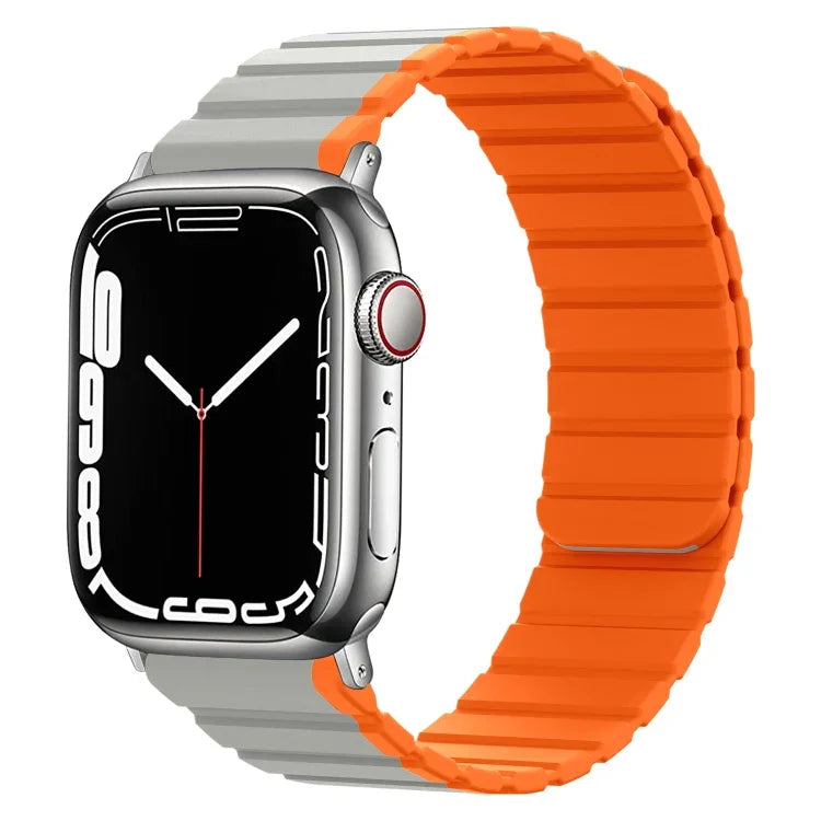 Smart Magnetic Silicone Watch Band, For Apple Watch Series 8&7 41mm, For Apple Watch Series 8&7 45mm