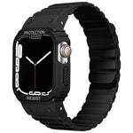 Pulseira de Relógio com Estrutura Integrada de Silicone, Para Apple Watch Series 8&7 41mm / SE 2&6&SE&5&4 40mm, Para Apple Watch Ultra 49mm, Para Apple Watch Series 8&7 45mm / SE 2&6&SE&5&4 44mm