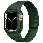 Pulseira de Relógio com Estrutura Integrada de Silicone, Para Apple Watch Series 8&7 41mm / SE 2&6&SE&5&4 40mm, Para Apple Watch Ultra 49mm, Para Apple Watch Series 8&7 45mm / SE 2&6&SE&5&4 44mm
