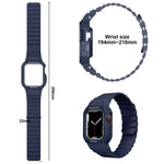 Pulseira de Relógio com Estrutura Integrada de Silicone, Para Apple Watch Series 8&7 41mm / SE 2&6&SE&5&4 40mm, Para Apple Watch Ultra 49mm, Para Apple Watch Series 8&7 45mm / SE 2&6&SE&5&4 44mm