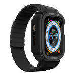 Pulseira de Relógio com Estrutura Integrada de Silicone, Para Apple Watch Series 8&7 41mm / SE 2&6&SE&5&4 40mm, Para Apple Watch Ultra 49mm, Para Apple Watch Series 8&7 45mm / SE 2&6&SE&5&4 44mm