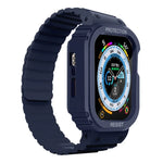 Pulseira de Relógio com Estrutura Integrada de Silicone, Para Apple Watch Series 8&7 41mm / SE 2&6&SE&5&4 40mm, Para Apple Watch Ultra 49mm, Para Apple Watch Series 8&7 45mm / SE 2&6&SE&5&4 44mm