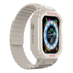 Pulseira de Relógio com Estrutura Integrada de Silicone, Para Apple Watch Series 8&7 41mm / SE 2&6&SE&5&4 40mm, Para Apple Watch Ultra 49mm, Para Apple Watch Series 8&7 45mm / SE 2&6&SE&5&4 44mm