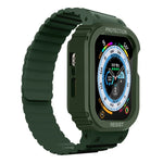Pulseira de Relógio com Estrutura Integrada de Silicone, Para Apple Watch Series 8&7 41mm / SE 2&6&SE&5&4 40mm, Para Apple Watch Ultra 49mm, Para Apple Watch Series 8&7 45mm / SE 2&6&SE&5&4 44mm