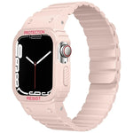 Pulseira de Relógio com Estrutura Integrada de Silicone, Para Apple Watch Series 8&7 41mm / SE 2&6&SE&5&4 40mm, Para Apple Watch Ultra 49mm, Para Apple Watch Series 8&7 45mm / SE 2&6&SE&5&4 44mm