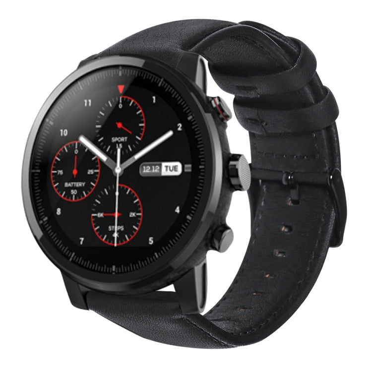 Correia de Relógio em Pele Genuína com Cera de Óleo, Para Amazfit GTR 47mm / Pace / Stratos, Para Amazfit 2 Stratos, Para Ticwatch Pro / E2 / S2, Para Pebble Gen 1, Para Pebble Time