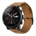 Correia de Relógio em Pele Genuína com Cera de Óleo, Para Amazfit GTR 47mm / Pace / Stratos, Para Amazfit 2 Stratos, Para Ticwatch Pro / E2 / S2, Para Pebble Gen 1, Para Pebble Time