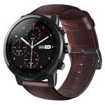 Correia de Relógio em Pele Genuína com Cera de Óleo, Para Amazfit GTR 47mm / Pace / Stratos, Para Amazfit 2 Stratos, Para Ticwatch Pro / E2 / S2, Para Pebble Gen 1, Para Pebble Time
