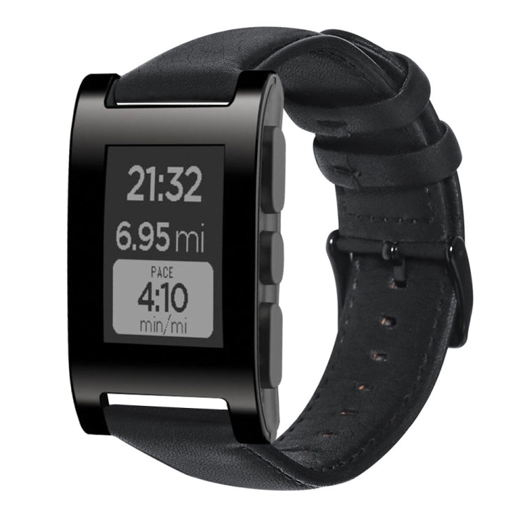 Correia de Relógio em Pele Genuína com Cera de Óleo, Para Amazfit GTR 47mm / Pace / Stratos, Para Amazfit 2 Stratos, Para Ticwatch Pro / E2 / S2, Para Pebble Gen 1, Para Pebble Time