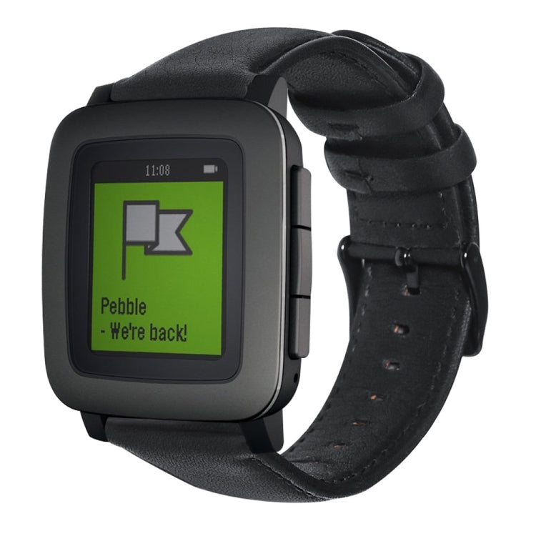 Correia de Relógio em Pele Genuína com Cera de Óleo, Para Amazfit GTR 47mm / Pace / Stratos, Para Amazfit 2 Stratos, Para Ticwatch Pro / E2 / S2, Para Pebble Gen 1, Para Pebble Time