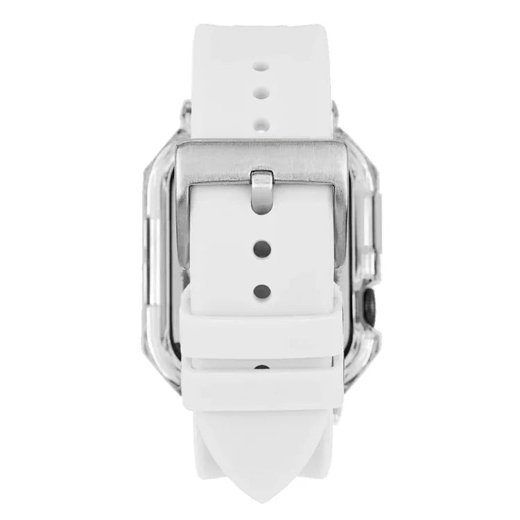 Pulseira de Relógio com Caixa de Policarbonato Transparente Cristal, Para Apple Watch Series 8&7 45mm