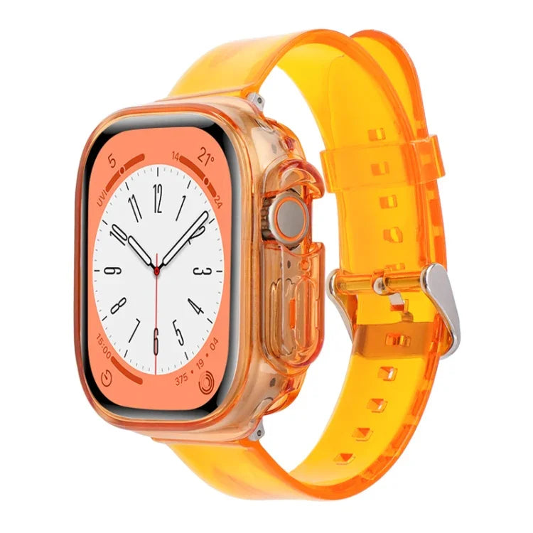 Pulseira de Relógio com Caixa TPU Transparente Geleia Glaciar, Para Apple Watch Ultra 3 / 2 / 1 49mm