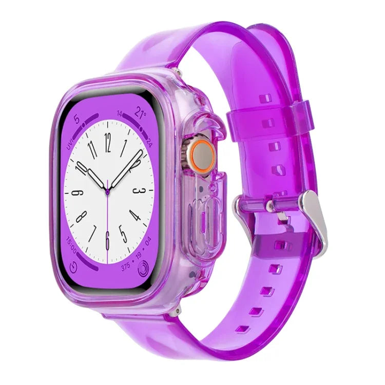 Pulseira de Relógio com Caixa TPU Transparente Geleia Glaciar, Para Apple Watch Ultra 3 / 2 / 1 49mm