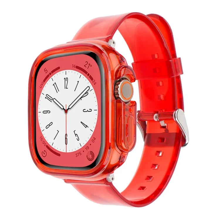 Pulseira de Relógio com Caixa TPU Transparente Geleia Glaciar, Para Apple Watch Ultra 3 / 2 / 1 49mm